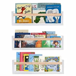 AZSKY Floating Nursery Wall Book Shelves Make You More Life Savvy! Multifunctional Solid Wood Floating Shelves!...