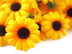 ✨ Artificial Silk Sunflower heads in two sizes Small: 1.75