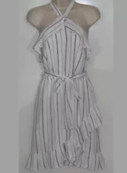 NWT CHARLOTTE RUSSE DRESS MEDIUM RUFFLE HALTER WHITE SPRING SUMMER FUN IN THE☀️ DRESS NEW WITH TAGS! Style...