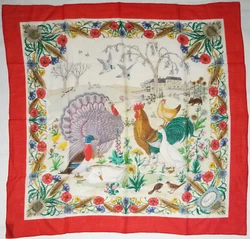 Gucci 100% Cotton Designer Scarf 25”x 25