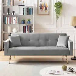 [Wide Application Scenes]: This modern sleeper sofa has chic appearance and convenient function. Item model number...
