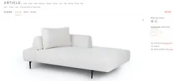 White midcentury modern sofa with moveable back pillows for grater versatility. No smoking. I have pets, but they are...