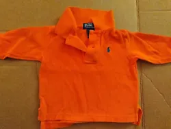 Ralph Lauren Size 9 Months Orange Polo Shirt. [RCLB4] Nice condition shirt