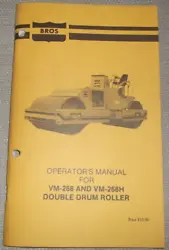 FOR SALE IS AN OPERATION & MAINTENANCE MANUAL THAT IS PICTURED.