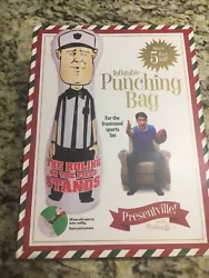 THE PUNCHING BAG WAS TAKEN OUT OF THE BOX ONCE AND INFLATED ONCE, NEVER ABUSED, BARELY TOUCHED. AS A NEW ENGLAND...