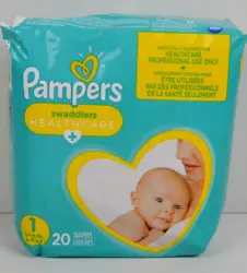 Brand NewPampers SwaddlersSize NDisposableNewborn4 Packs of 20 For less than 10 lbs