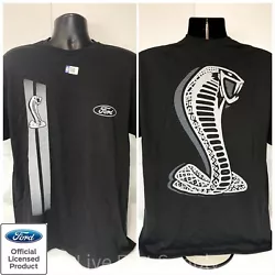 Brand New Shelby Cobra T-Shirt - Large Shelby Cobra snake emblem on the back of the shirt - Smaller snake emblem with 2...