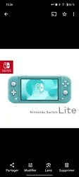 Nintendo Switch Lite Turquoise   + Housse de protection + Vitre en verre trempé + Mario Maker 2  + Luigis Mention  ...