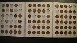 You are purchasing a beautiful set of 73 different Lincoln wheat penny cent coins. The dates of these coins are 1909...