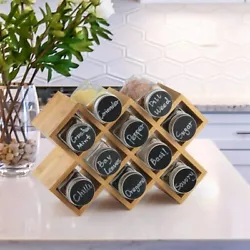 Spice Rack & Jars. 1 Bamboo Spice Rack. Stable and Durable: Natural bamboo material with stable structure and great...