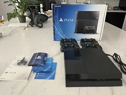 PS4 is perfect working order. Includes 4 controllers.