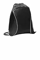 This spacious cinch pack is ready for any sport or activity. 210 denier polyester Black drawcord closure Front zippered...