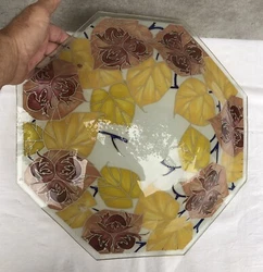 Vasque verre émaillé signée Loys LuchaA signaler 1 défaut sur le bord (d’origine à la fabrication je pense) et...