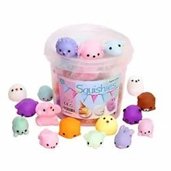 These squishies squishy mochi moj toys can be clean with water easy when they are dirty Each one is handpainted...