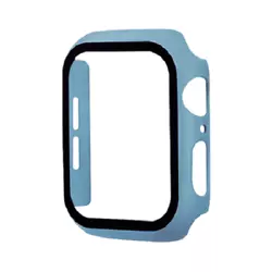 Hard PC Bumper Case w/ Tempered Glass for Apple Watch 41mm Series 7 LIGHT BLUE Hard PC Bumper Case w/ Tempered Glass...