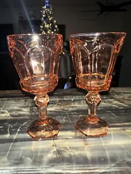 Add a touch of vintage elegance to your collection with this set of two Fostoria Virginia crystal wine glasses. The...