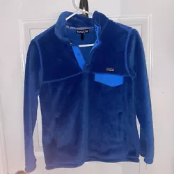 Patagonia Womens Polartec Re-Tool Snap-T Fleece Pullover Blue Size Small.