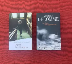 2 Livres Martine Delomme Après les ténèbres/Le choix des apparences.Éditions France loisirs,brochés.Après les...
