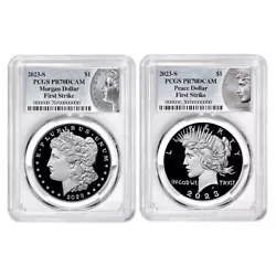 You will receive 2 slabbed coins (Peace and Morgan). These are First Strike Coins in the label you see. He is a...
