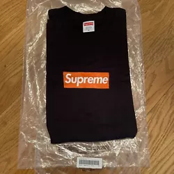Factory Error! Supreme Box Logo Shirt San Francisco Opening Tee Medium Black DOUBLE STAMPED.  Can see to the right of...