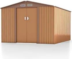 【Multi-purpose Utility Shed】: With double lockable sliding doors, the shed can be used not only as an outdoor tool...