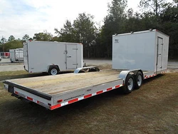 NEW 8.5 X 30 HYBRID ENCLOSED CARGO + UTILITY MOTORCYCLE, ATV, CAR HAULER TRAILER. ENCLOSED + UTILITY TRAILER. NEW 2023...
