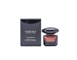 Mini Versace Crystal Noir by Versace 0.17 oz EDT Perfume for Women New In Box.