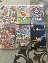 Vends 6 jeux nintendo switch neufs.Il y en a 5 sous blister et Candleman est neuf sans blister.Bonnes enchères.