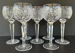 Waterford Crystal Clare Wine Hocks Glasses 7 3/8” Set of 7Waterford Crystal Wine Hocks GlassesSet of 7Clare...