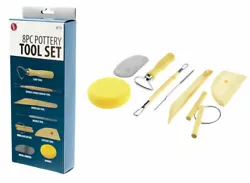 You are buying a 8pc pottery tool set. Features include : Wood Modeling Tool ( Sculpting & Adding Fine Details). : Wire...