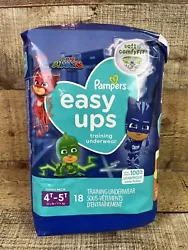 PAMPERS Easy Ups Training Underwear 4T-5T, 37+ Lb Jumbo Pack 18 Count PJ MASKS. Brand New/SealedMessage me with any...