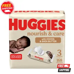 Indulge your baby in luxurious softness with Huggies Nourish & Care Baby Wipes. Designed with a 4-in-1 Sensitive...