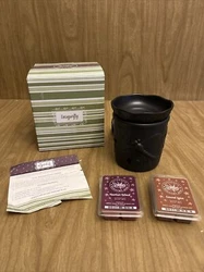 Scentsy Warmer Dragonfly Black Deluxe Size Warmer Discontinued New W/ Wax Cubes.