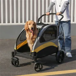 Foldable XX-Large Dog Pet Mobile Stroller Pram Carriage Jogger Holds up to 121lb.
