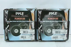 2 NEW  Pyle Chopper Series PLWCH12D 12 Dual Voice Coil Slim Mount Subwoofers fast free shipping 
