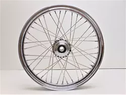 Ride Wright Wheel 21x2.15 Omega Chrome 40 Spoke Front Wheel Single Disc.