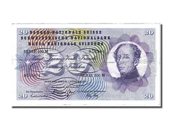Suisse, 20 Francs type 1954-61, 7 Février 1974, Alphabet 100M, Pick 46. v (Billets>Etrangers>Suisse).