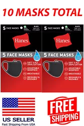 Cotton face mask is washable and reusable. Soft 3-ply 100% cotton face mask with adjustable nosepiece, and breathable,...