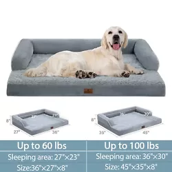 🐶 Multiple Sizes: Large dog bed for pets up to 65lbs, 36