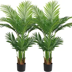 This potted tall artificial kentia palm tree will solve your problem! Combined with three strong trunks and 15 large...