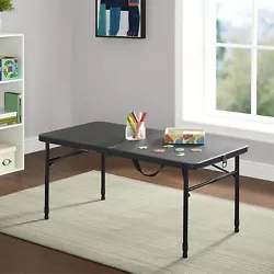 Provide all of the tablespaces that you need in all kinds of settings with the 4 Fold-In-Half Adjustable Table in Rich...