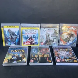 PlayStation 3 PS3 Lot De 7 Boîtes Avec Leur Notice Tintin La Noire Gta Assassin. Il s agit uniquement des boîtiers et...