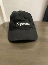 Supreme Camp Cap Hat Black Box Logo. Condition is Pre-owned. Shipped with USPS Ground Advantage.