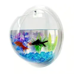 1 x Wall Mounted Bowl Fish Tank. Creative, attractive, amazing wall mounted fish tank. Show off your fish! Wide hole...