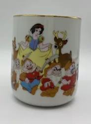 Vintage Walt Disney Productions Japan- Snow White & Seven Gold Trim Coffee Mug. Condition is “Used”. See last photo...