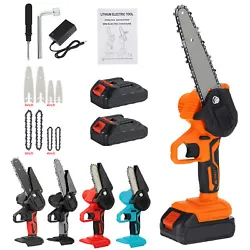 Chain saw is equipped with brushless motors, which is better than the brushed motors. The mini cordless chainsaw can...