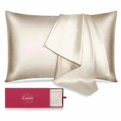 Smooth and Soft Silk Pillowcase : The surface of the Silk Pillowcase is smooth and shiny, reducing friction on...