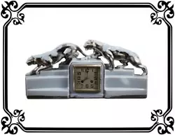A beautiful Art Deco clock produced by Odyv in the 1930s. It depicts two panthers. Gorgeous design. Signed Odyv on the...