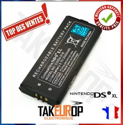 1 x Batterie pour Nintendo DSI XL (Dsi LL) - 2000 mah - 3,7 V. - Batterie longue durée: 2000 mAh.