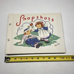 Raggedy Ann Andy Snapshots Photo Book 1945 Scrapbook Photo Album Johnny Gruelle. This book has not been used. It’s...